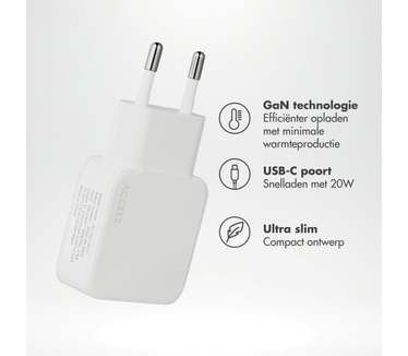 Accezz Ultra Slim GaN Charger 20W - USB-C