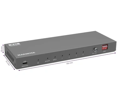 Marmitek Split 814 Pro – HDMI-splitter met audio-extractor, 8K @ 60 Hz (1 in / 4 out), HDR & EDID-schakelaar