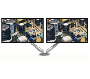 Startech.com Monitor arm voor 2 schermen bureausteun met geïntegreerde 2-poorts USB passthrough