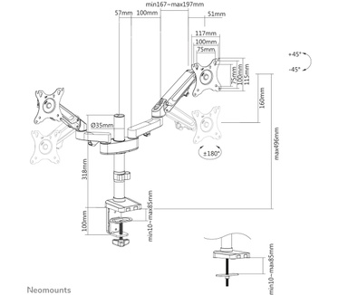 Neomounts by Newstar Neomounts by Newstar monitor bureausteun