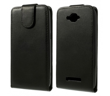 Kees Lederlook Flip Hoesje Alcatel One Touch Pop C7 - Zwart