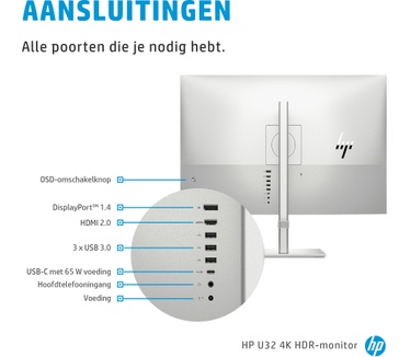 HP U32 (368Y5E9) Zwart