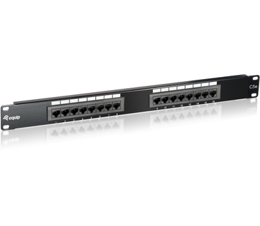 Equip 16-Port Cat.5e Unshielded Patch Panel, Black