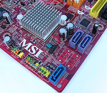 MSI G33M FI-moederbord close-up