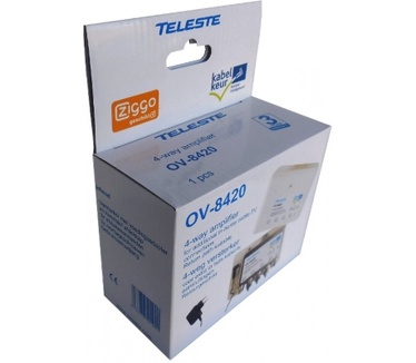 OV-8420 1218 MHz kabelkeur Ziggo geschikt antenne coax versterker