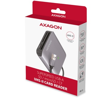 Axagon CRE-S3 External card reader USB-A 3.2 Gen 1 3-slot & lun SD/microSD/CF