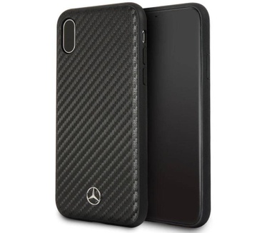 Mercedes-Benz Originele Dynamic Carbon Back Cover Hoesje voor de Apple iPhone X / XS - Zwart  Zwart