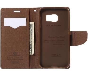 Mercury Fancy Diary WalletCase - Samsung Galaxy J1 - Zwart/Bruin Zwart