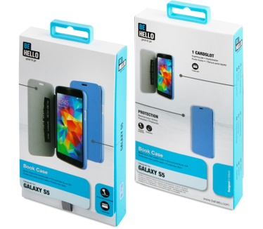 BeHello Samsung Galaxy S5 / S5 Neo Book Case Blue