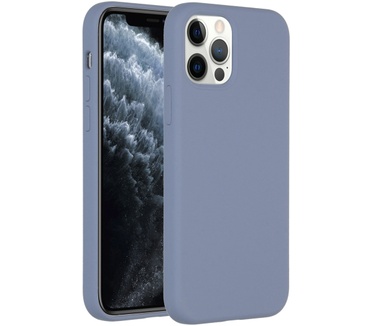 Accezz Liquid Silicone Backcover iPhone 12 (Pro) - Lavender Gray (iPhone 12 Pro, iPhone 12) Paars
