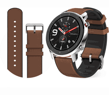 Xiaomi Amazfit GTR 47mm RVS RVS (Bruin)
