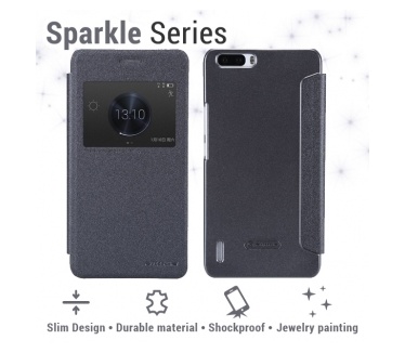 Nillkin Leather Case Huawei Honor 6 Plus - Sparkle Series - Black