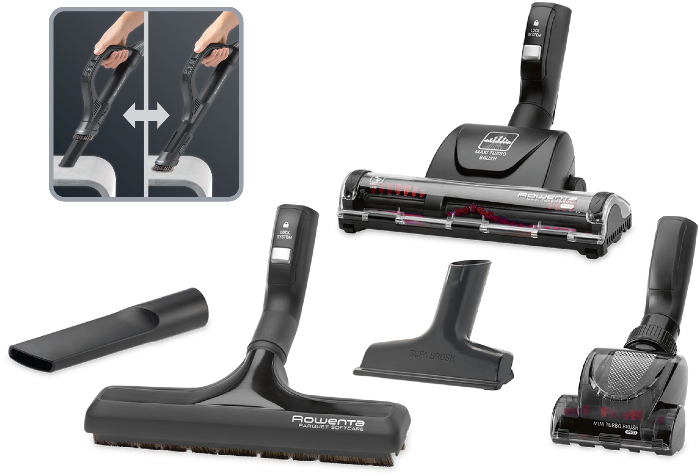 2x Filterset Voor Rowenta Silence Force Cyclonic 4AAAA - HEPA + Schuimfilters + Borstel