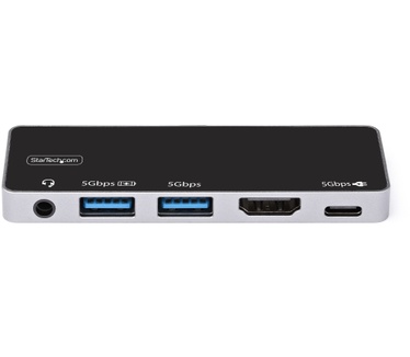 Startech.com USB C Multiport Adapter - USB-C naar 4K 60Hz HDMI 2.0, 100W Power Delivery Pass-Through, 3-Port USB 3.0 Hub met Audio - USB-C Mini Dock - USB Type-C Travel Dock