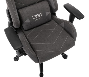 L33T Elite V4 Gaming Chair (Soft canvas) Donkergrijs