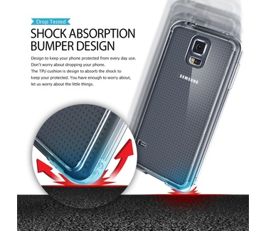 Ringke Fusion Samsung Galaxy S5 (Neo) hoesje doorzichtig Blauw Blauw