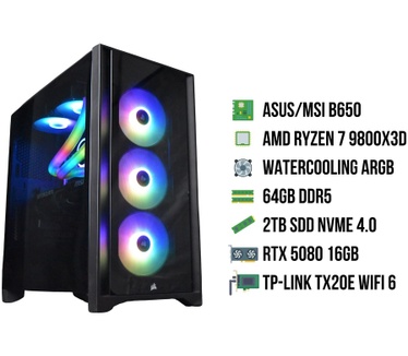 ExtremeGamer ELITE AMD Ryzen 7-9800X3D - 64 GB - 2 TB - RTX 5080