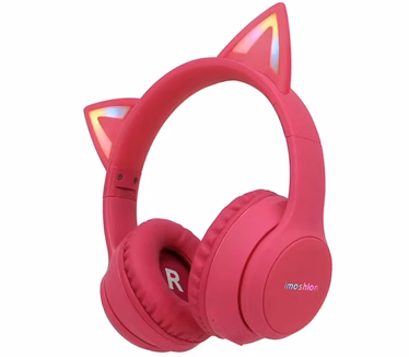 Imoshion Draadloze Kinderkoptelefoon, LED Light Cat Ear Roze