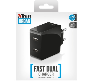 Trust 2x 12W Fast Dual USB Wall Charger