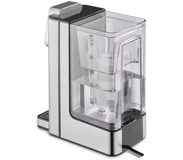 Caso 1879 Turbo Warmwaterdispenser HW660, 2600 W, 40 - 100 °C, 100-400 ml, warm water in seconden, efficiënt en energiebesparend, zwart roestvrij staal, Grijs, zwart