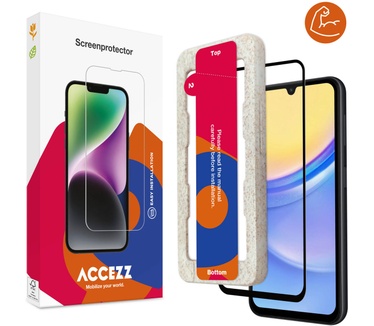 Accezz Triple Strong Full Cover Glass Screenprotector met bio applicator