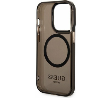 Guess Translucent MagSafe Back Case iPhone 14 Pro (6.1") - Zwart Zwart