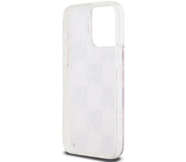 DKNY DKNY Liquid Glitter Checkered Back Case - iPhone 15 Pro Max Roze Roze