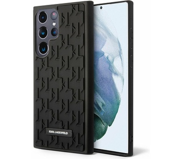 Karl Lagerfeld 3D Monogram - Samsung Galaxy S23 Ultra - Zwart Zwart