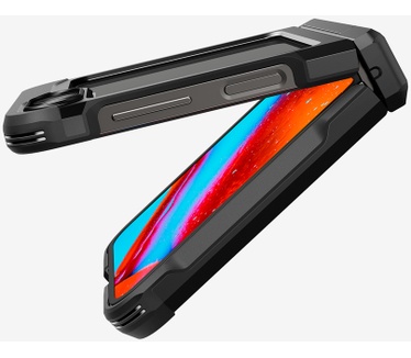 Spigen Tough Armor Hoesje voor de Samsung Galaxy Z Flip 6 - Back Cover met Kickstand Zwart Zwart