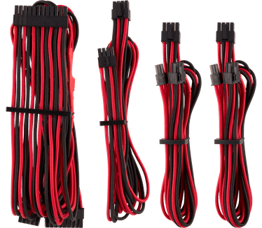 Corsair Premium Individually Sleeved PSU Cables Starter Kit Type 4 Gen 4 - Red/Black
