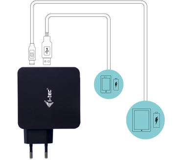 iTEC USB-C CHARGER 60W + USB-A Port 12W