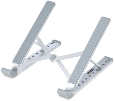 Startech.com Inklapbare Laptopstandaard, Verstelbare Hoek, Ergonomische Laptophouder, Draagvermogen 10Kg, Ventileren/Kantelen/Verhogen, Aluminium Tablet/Laptop Steun/Riser/Staander