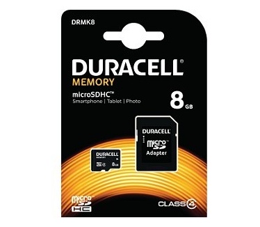Duracell microSD Class 4 inclusief SD-adapter 8GB
