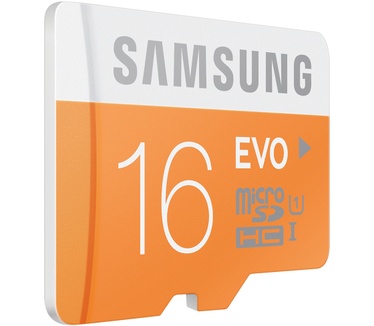 Samsung Evo microSDHC 16GB + SD-adapter