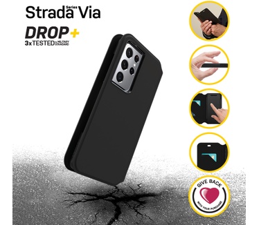 Otterbox Strada Via Series voor Samsung Galaxy S21 Ultra 5G, zwart