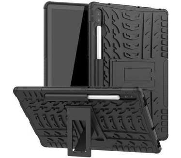 qMust Samsung Galaxy Tab S6 Hoes Rugged Hybrid Case Zwart