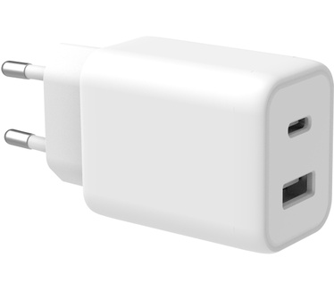 Accezz Power Plus Wall Charger - Oplader USB-C & USB aansluiting - Power Delivery - 33W - Wit