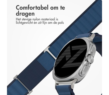 Accezz Nylon Alpine bandje voor de Samsung Galaxy Watch Ultra 2 (2026) / Ultra (2024/2025) - Dark Blue