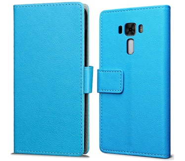 qMust Asus Zenfone 3 (5.5 inch) ZE552KL Wallet Case - TPU frame - Blauw Blauw