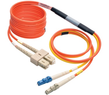 Tripp-Lite LC - SC, m-m, 3m Geel, Grijs, Oranje