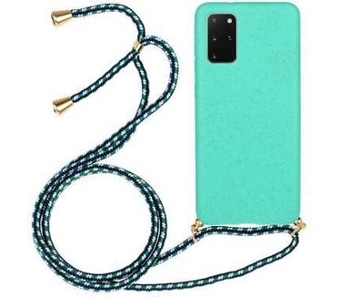 qMust Soft TPU Samsung Galaxy S20 Plus hoesje met koord - Blauw