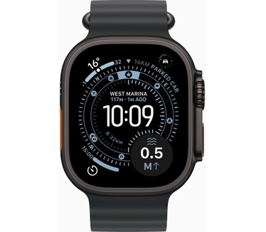 Apple Watch Ultra 3, Ocean-bandje, Zwart (Zwart)