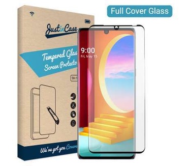 Just in Case Full Cover Tempered Glass LG Velvet Zwart