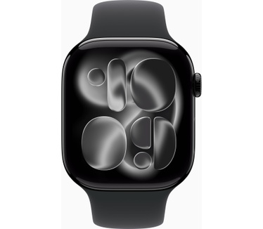 Apple Watch Series 11, 46mm, GPS + Cellular, Aluminium, Sportbandje M/L, Zwart (Zwart)