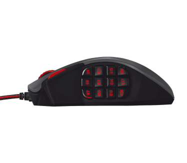 Trust GXT 166 MMO Gaming Mouse - Muis - laser - met bekabeling - USB