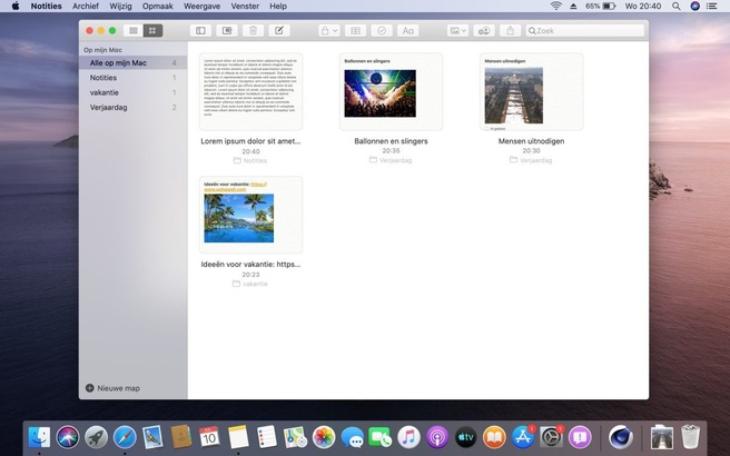 Apple macOS Catalina Notities
