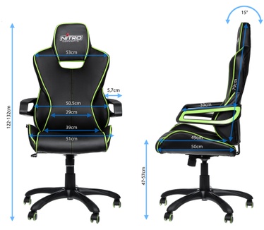 Nitro Concepts E200 Race Gaming Chair Zwart/Groen
