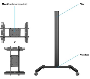 Multibrackets M Display Stand 180 Single Black