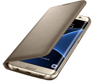 Samsung Galaxy S7 edge Led View Cover  Goud