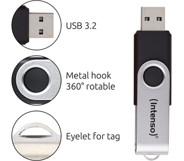 Intenso USB 32GB OFFICE LINE 3.2 Gen1 Silver-Black